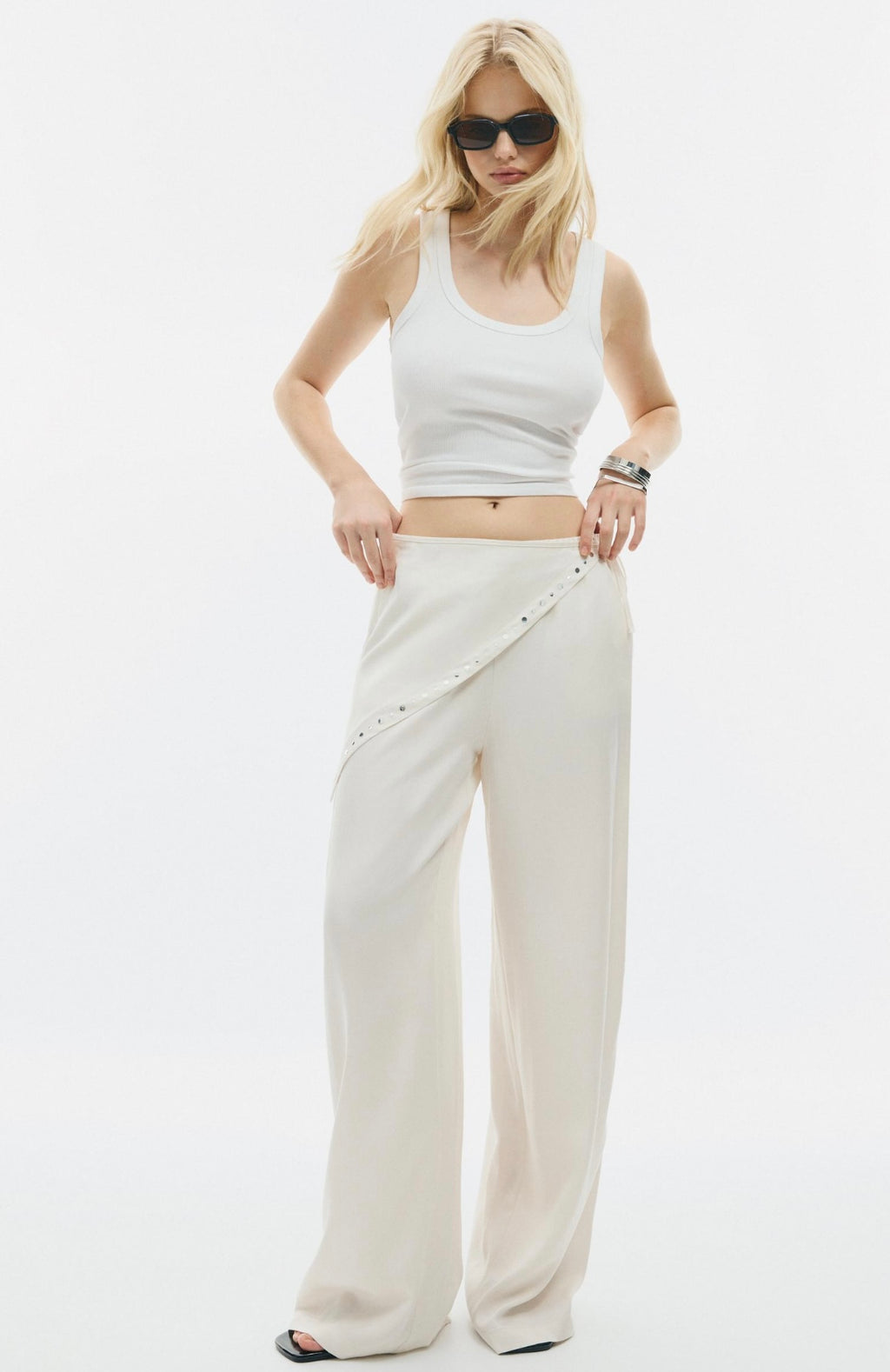 Pantalon foulard  en lin