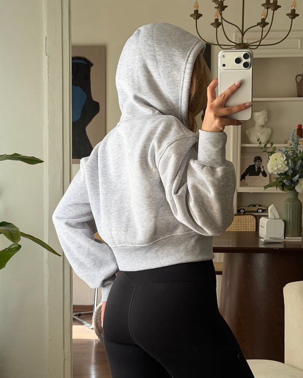 Cropped ZIP UP Hoodie 100% Coton