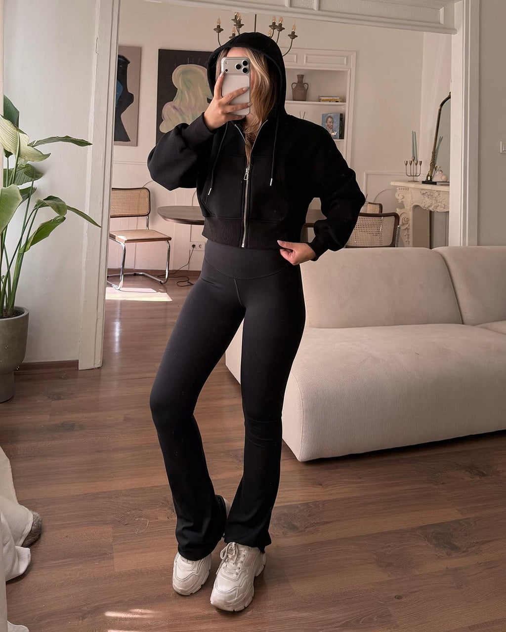 Cropped ZIP UP Hoodie 100% Coton