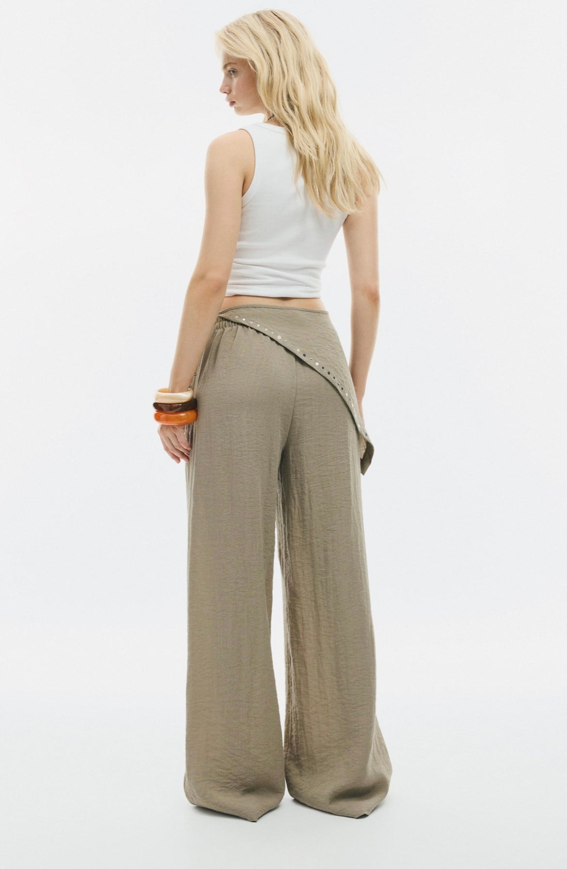 Pantalon foulard  en lin